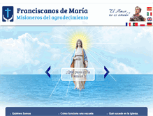 Tablet Screenshot of franciscanosdemaria.org